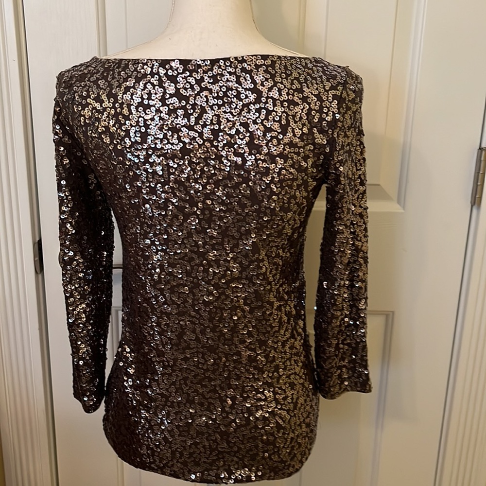 Jcrew, Extra, Small, Black And Silver Sequence Lo… - image 2